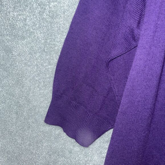 Michael Kors Cardigan Womens Size 1X Purple Open Front Sweater Cardigancore - Picture 3 of 10